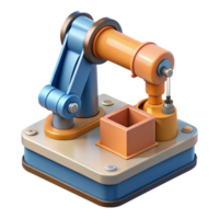 wonderful minimalist Automated Painting Robot Isometric View professional png