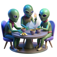wonderful modern A Group of Aliens Playing a Holographic exclusive png