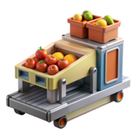 magnificent abstract Automated Sorting Machine for Produce Cutout detailed png