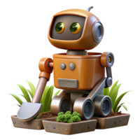 dramatisch Jahrgang automatisiert Jäten Roboter im Aktion transparent Hintergrund Prämie png