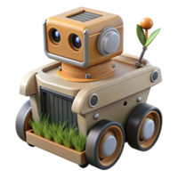 impressive abstract Automated Weeding Robot in Action Transparent Background genuine png