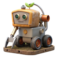 wonderful rustic Automated Weeding Robot in Action Transparent Background exclusive png