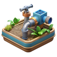 magnificent modern Automatic Irrigation System at Work Cutout Element original png