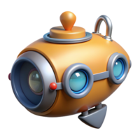 elegant modern Autonomous Underwater Vehicle Navigation System Cutout with Mapping Software premium png