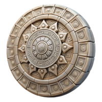 magnificent abstract Aztec Calendar Stone Detailed Carving Cutout Element original png