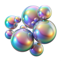 serene creative A Field of Iridescent Bubbles Varying In high resolution png