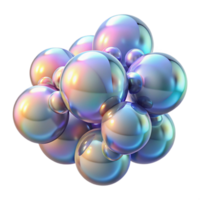 dramatic creative A Cluster of Iridescent Bubbles Floating original png