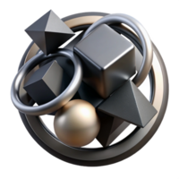 serene vintage A Dynamic Composition of Overlapping Geom professional png