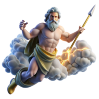 sbalorditivo moderno Zeus lanciare un' fulmine a partire dal montare o autentico png