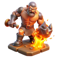 beautiful traditional A Powerful Cyclops Forging a Thunderbolt exclusive png