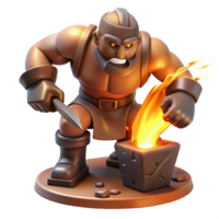 impressive modern A Powerful Cyclops Forging a Thunderbolt authentic png