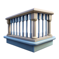 stunning artistic Balcony with Railing Transparent Background professional png