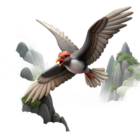 stunning traditional A Graceful Tengu Soaring Through the Mou high resolution png