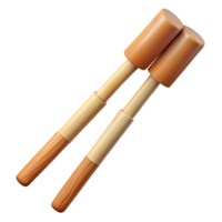 vibrant classic Bamboo Chopsticks Pair Position Cutout with Natural Color high resolution png