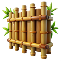 elegant minimalist Bamboo Fence Detail Close Up Element authentic png