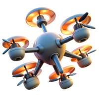 magnificent rustic A Swarm of Drones Forming a Dynamic Sh detailed png