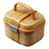 magnificent creative Bamboo Lunch Box with Elastic Band Cutout professional png