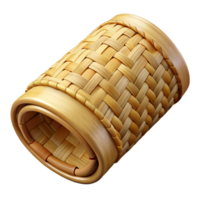 serene traditional Bamboo Mat Woven Texture Cutout with Natural Color professional png