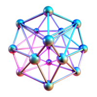 serene minimalist A Network of Glowing Pulsating Neon Lin high resolution png