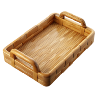 vibrant traditional Bamboo Serving Tray Rectangular Cutout exclusive png