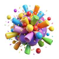 dramatic classic A Chaotic Explosion of Colorful Confetti high resolution png