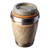 magnificent classic Bamboo Travel Mug with Metal Lid Cutout authentic png