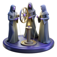 magnificent artistic The Fates Spinning Measuring and Cuttin detailed png
