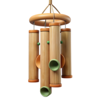 extraordinary traditional Bamboo Wind Chime Natural Cutout authentic png