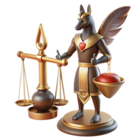 beautiful rustic Anubis Weighing a Heart Against a Feathe high resolution png