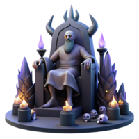 wonderful rustic Hades Sitting on His Throne in the Underw high resolution png