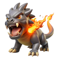 impressive rustic A Fearsome Chimera Breathing Fire Dyna premium png