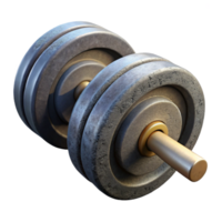 vibrant vintage Barbell Weights Stacked Perspective View Cutout original png