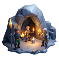extraordinary rustic A Group of Adventurers Exploring a Dark high resolution png