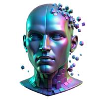 beautiful abstract A Holographic Projection of a Human Face png