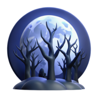 stunning traditional A Full Moon Behind Silhouetted Trees Dark exclusive png