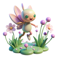 magnificent modern A Playful Sprite Flitting Through a Field original png