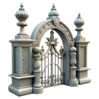 elegant abstract Baroque Palace Garden Gate Transparent high resolution png