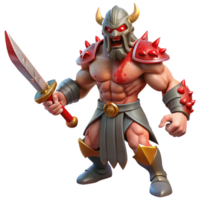 serene traditional A Wrathful Ares Wielding a Bloody Sword 4K png