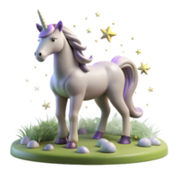 serene vintage A Celestial Unicorn Grazing in a Field Of authentic png