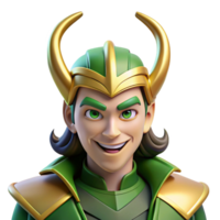 stunning rustic Loki the Trickster God with a Mischievo authentic png