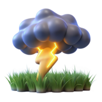 serene classic A Lightning Strike over a Field Dramati high resolution png