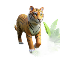 wonderful rustic A Powerful Tiger Stalking Through a Dens high quality png