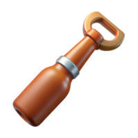 impressive artistic Beer Bottle Opener with Keychain Cutout detailed png