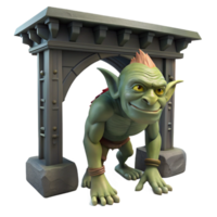 elegant abstract A Troll Lurking Under a Bridge Dark And professional png