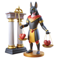 vibrant abstract A Wise Anubis Weighing a Heart Against A premium png