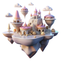 wonderful rustic A Dreamlike Landscape of Floating Islands premium png