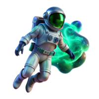 magnificent classic A Lone Astronaut Clad in a Bioluminescent high quality png