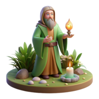 vibrant abstract Druid Ritual in a Forest high resolution png