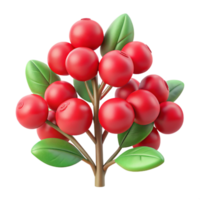 impressive artistic Berry Bush with Berries Transparent Background Red Berries original png