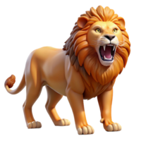 serene minimalist Lion Roaring on the Savannah authentic png